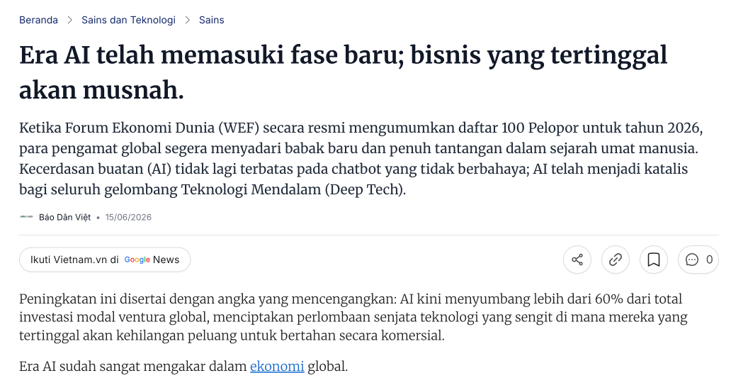 Era AI Masuk Babak Baru, Bisnis yang Terlambat Bisa Tersingkir
